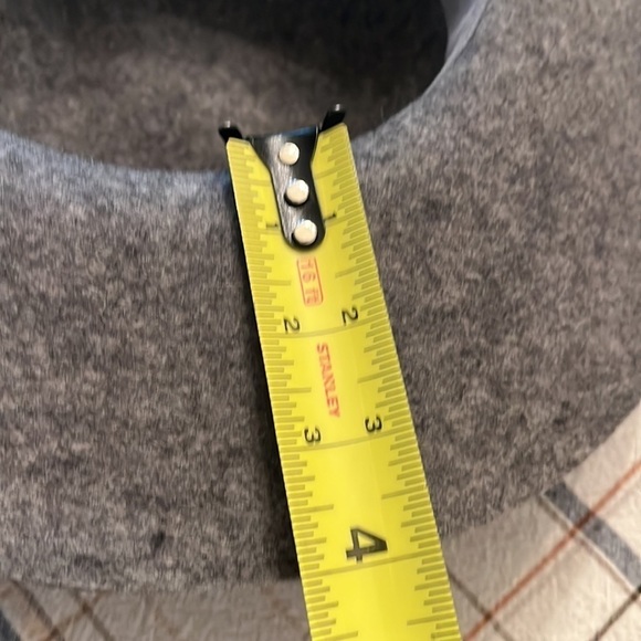 Charcoal Gray Wool Hat 4” Wide Brim Floppy Boho Cottagecore Peasant Romantic Hat - Picture 8 of 11